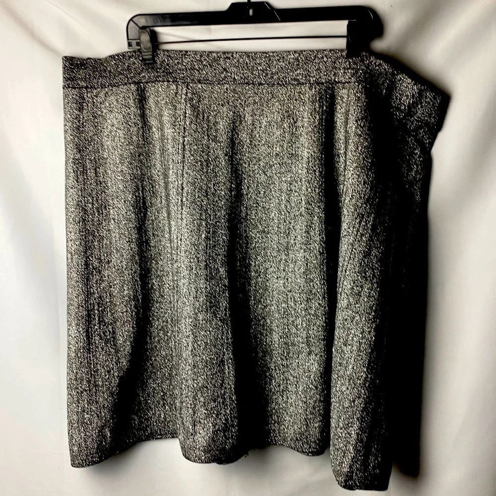 HARPER & LIV WOMENS SIZE 3X BLACK SILBER SPARKLE SLIP ON  SKIRT GOOD CLEAN‎